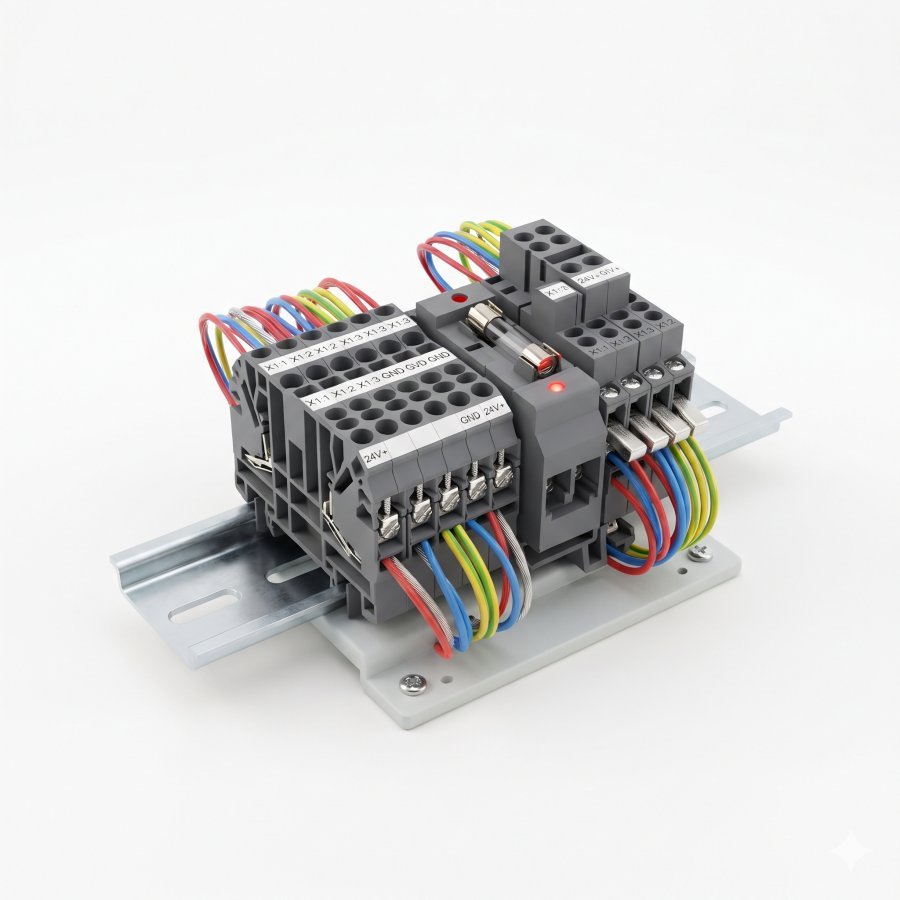DIN-Rail Electrical Terminal & Fuse Block