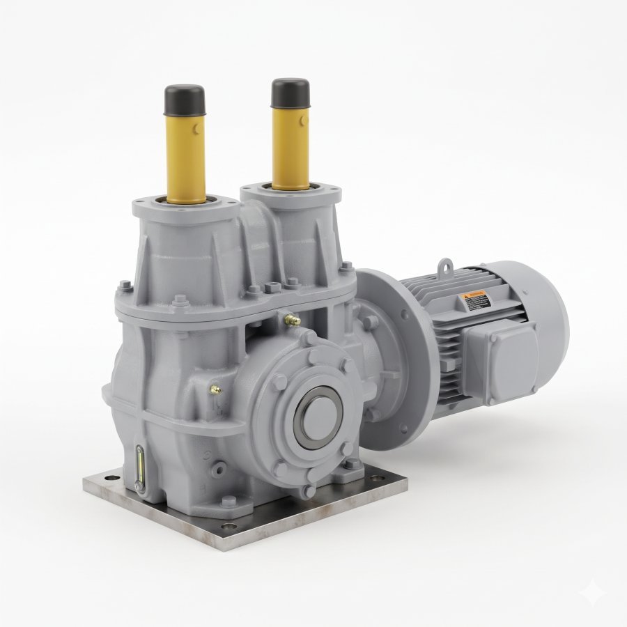 Dual-Output Slewing Mechanism Gearbox